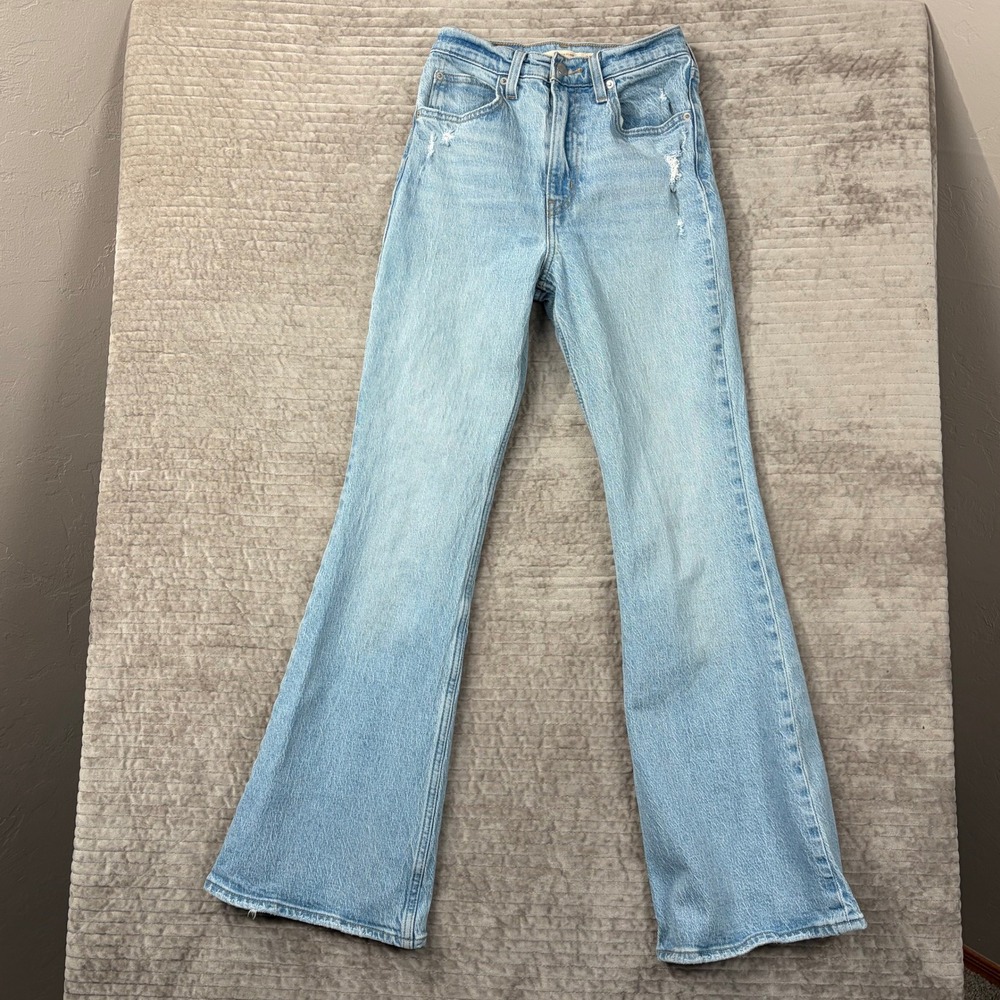 Levis Premium 70s High Flare‎ Jeans Light Wash Distressed A0899-0003 W24 L32
